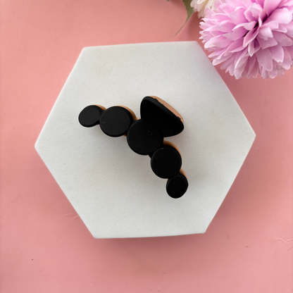 Dual Colour Dotted Hair Claw - Medium
