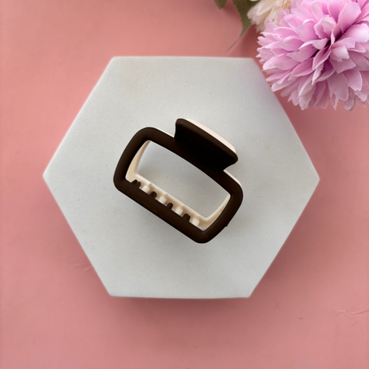 Dual Colour Square Hair Claw - Medium