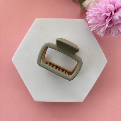 Dual Colour Square Hair Claw - Medium