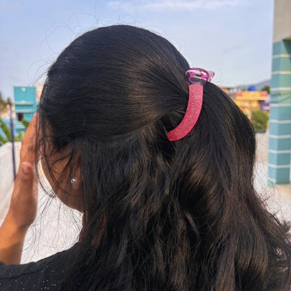 Sparkling Glitter Banana Clip - Medium