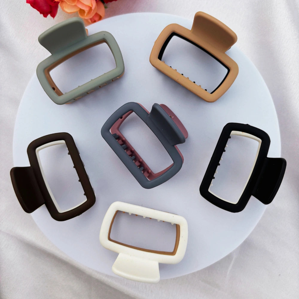 Dual Colour Square Hair Claw - Medium