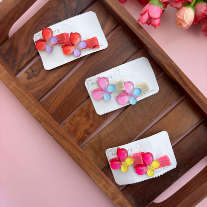 Double Colour Butterfly Hair Clips