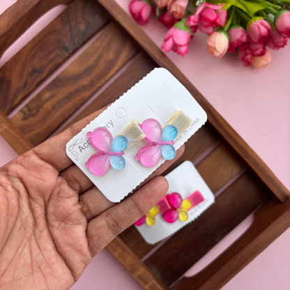 Double Colour Butterfly Hair Clips