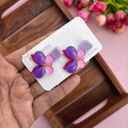 Double Colour Butterfly Hair Clips
