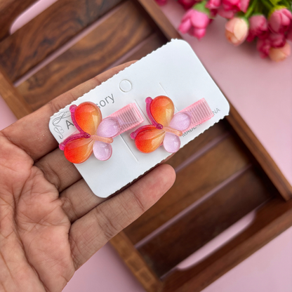 Double Colour Butterfly Hair Clips