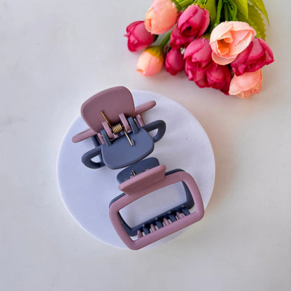 Dual Colour Square Hair Claw - Medium