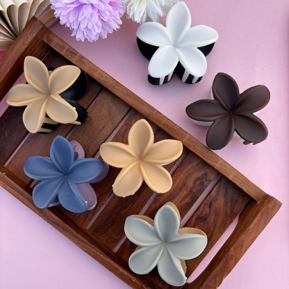Dual Shade Flower Hair Claw - Small